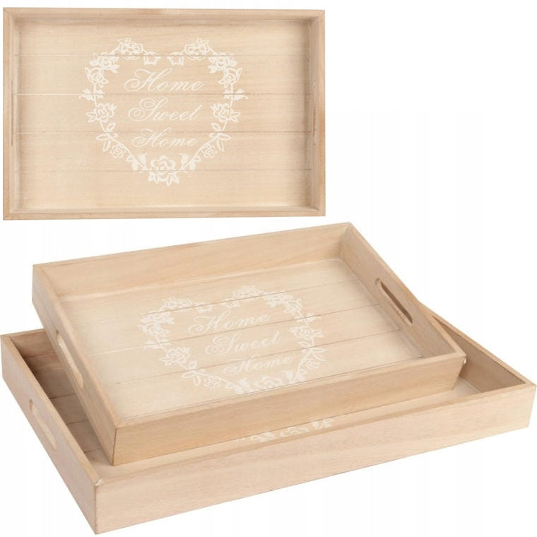 Padėklų rinkinys pusryčiams į lovą, padavėjo padėklas