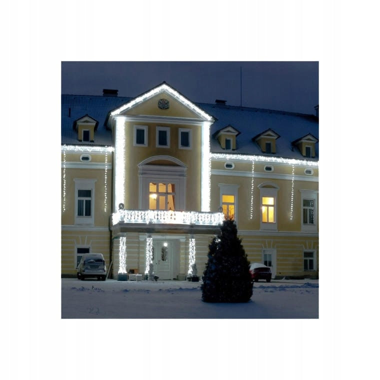 Lauko girliandos 1000 LED 50 m Laikmatis ir Valdiklis Šaltos baltos