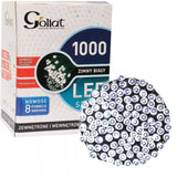 Lauko girliandos 1000 LED 50 m Laikmatis ir Valdiklis Šaltos baltos