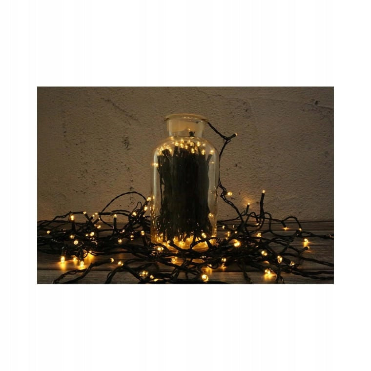 Lauko girliandos 50m 8 funkcijos 1000 LED, programuojamas laikmatis Kalėdinei eglei Goliat