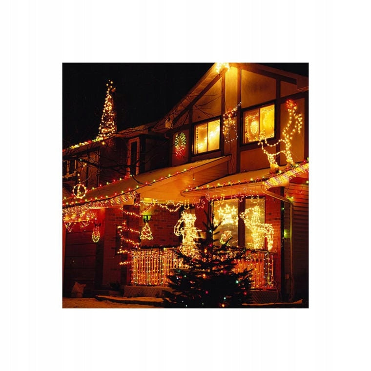 Lauko girliandos 50m 8 funkcijos 1000 LED, programuojamas laikmatis Kalėdinei eglei Goliat