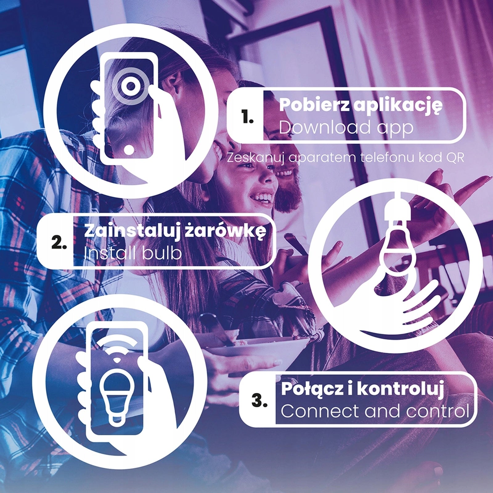 LED E27 A60 9W = 60W RGB TUYA pritemstamas Išmanusis WiFi SMART lemputė