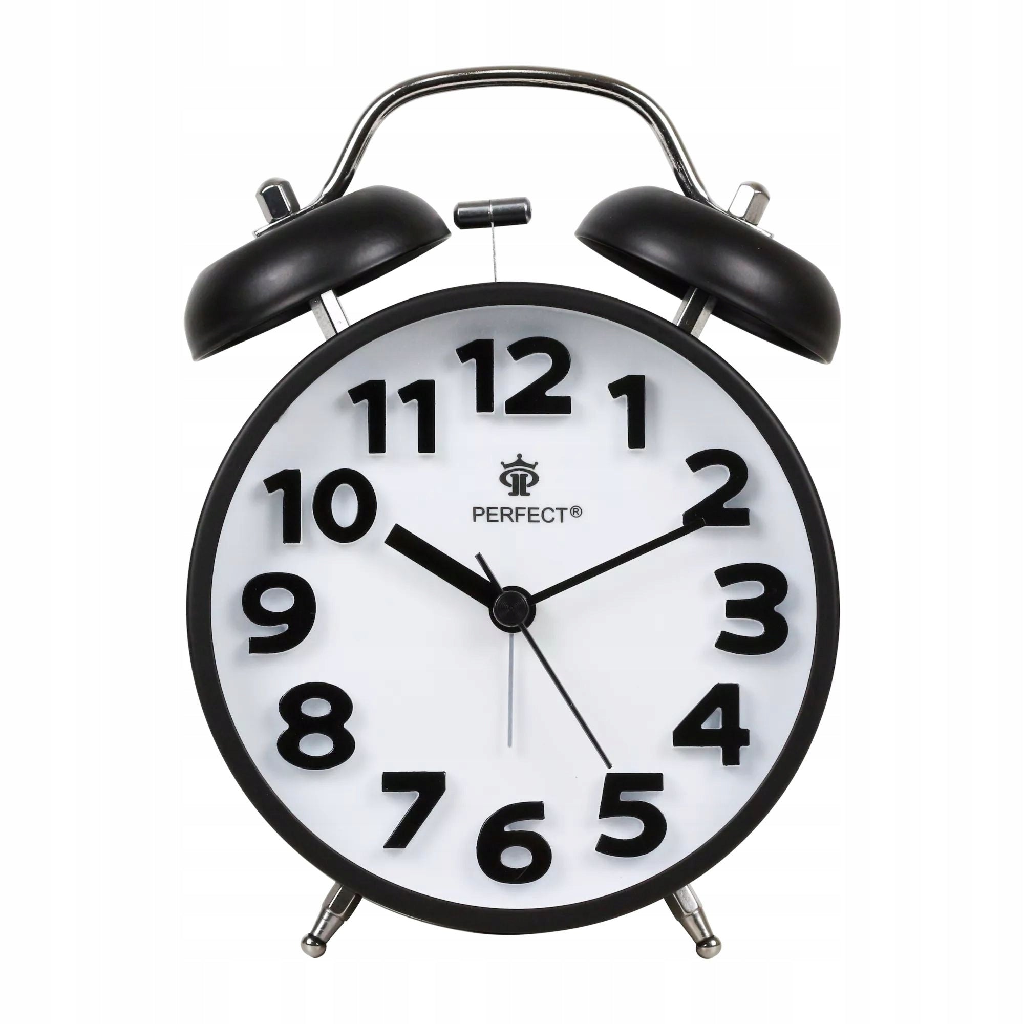 Žadintuvas su kvarciniu laikrodžiu PERFECT 11502 STIPRUS ALARMAS APŠVIETIMAS SLANKUS