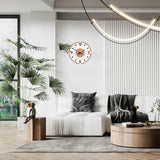 Sieninis laikrodis DUBAI 30 cm – tylus mechanizmas, „premium scandi 3D“ dizainas