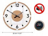 Sieninis laikrodis DUBAI 30 cm – tylus mechanizmas, „premium scandi 3D“ dizainas