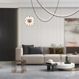 Sieninis laikrodis DUBAI 30 cm – tylus mechanizmas, „premium scandi 3D“ dizainas