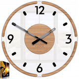 Sieninis laikrodis DUBAI 30 cm – tylus mechanizmas, „premium scandi 3D“ dizainas