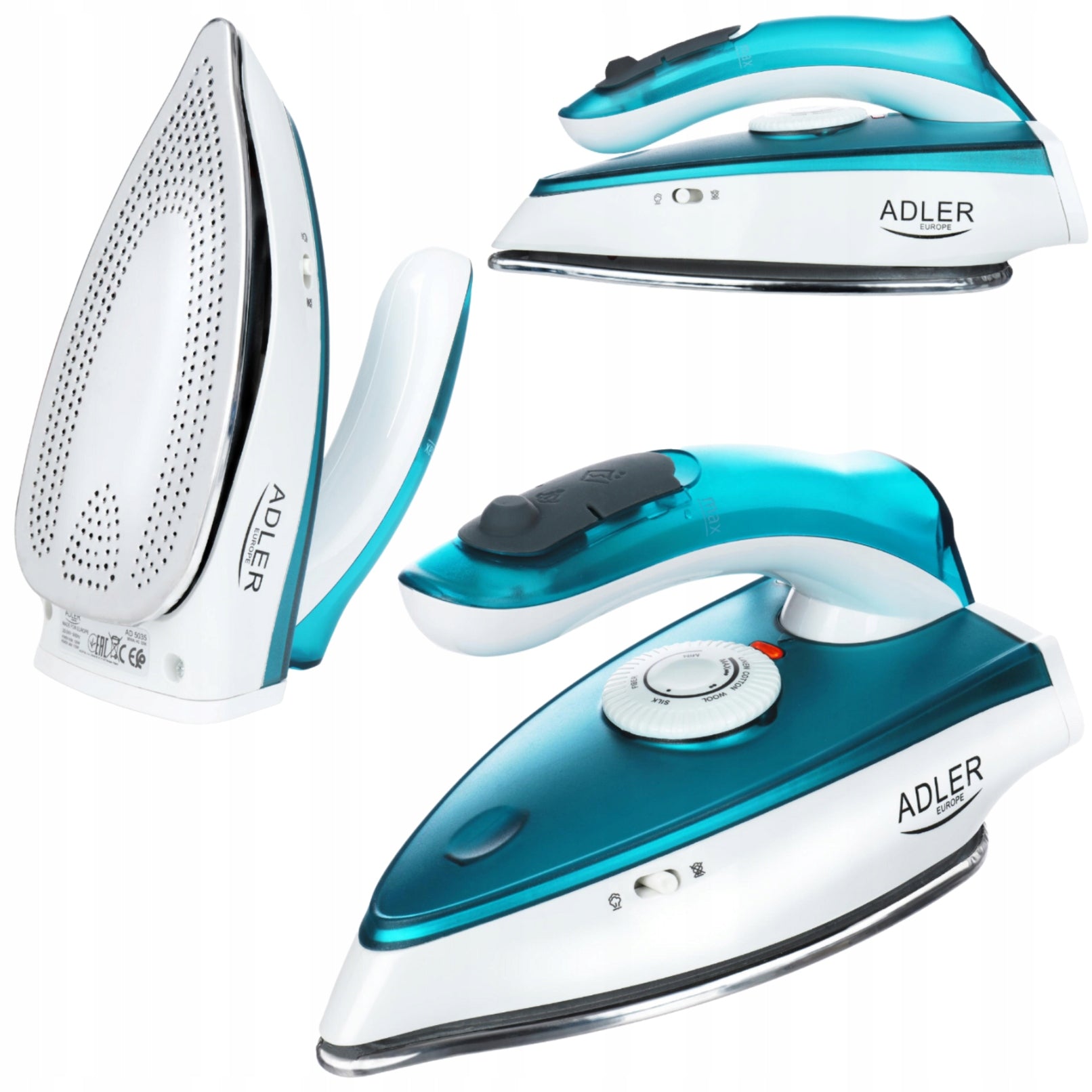 Mažas kelioninis garinis lygintuvas Adler, sulankstomas, nešiojamas