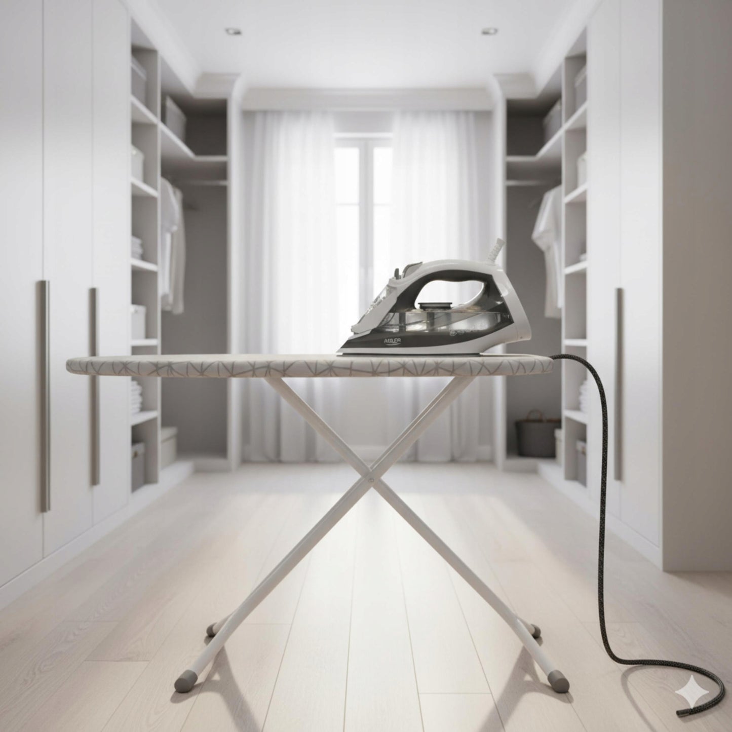 Galingas 2600W garinis lygintuvas Strażak su ANTI-CALC ir ANTI-DRIP funkcijomis, vertikaliam lyginimui