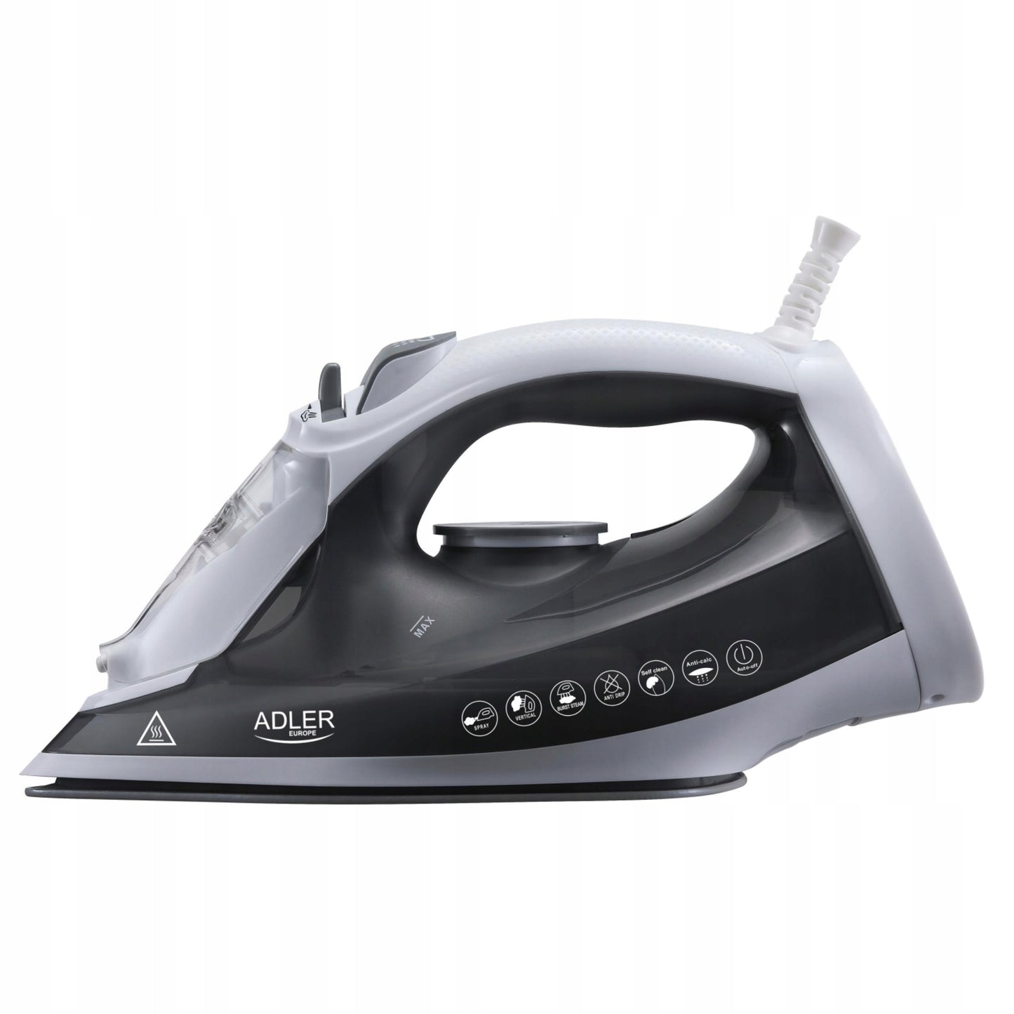 Galingas 2600W garinis lygintuvas Strażak su ANTI-CALC ir ANTI-DRIP funkcijomis, vertikaliam lyginimui