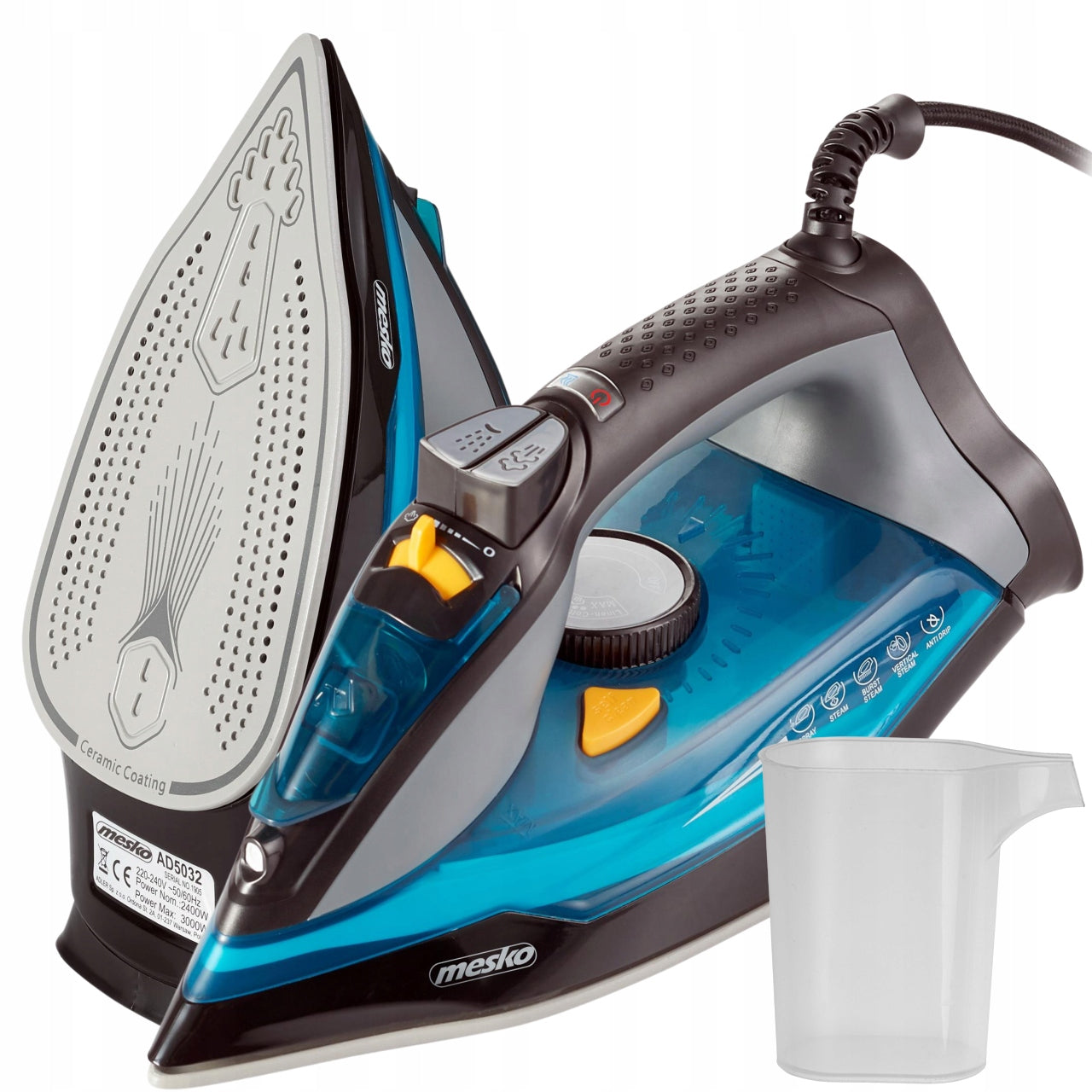 Garinis lygintuvas 3000W "Strażak" ANTI-CALC ANTI-DRIP Vertikalus lyginimas GALINGAS