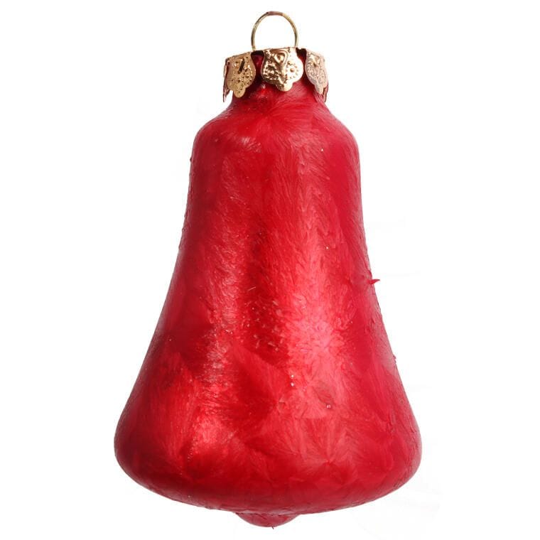 Rinkinys 18 raudonų stiklinių burbulų su viršūne Kalėdoms Papuošimas