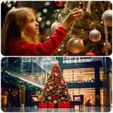 18 stiklinių burbulų rinkinys su viršūnėle, violetinis KALĖDOS ANT KALĖDINĖS EGLĖS