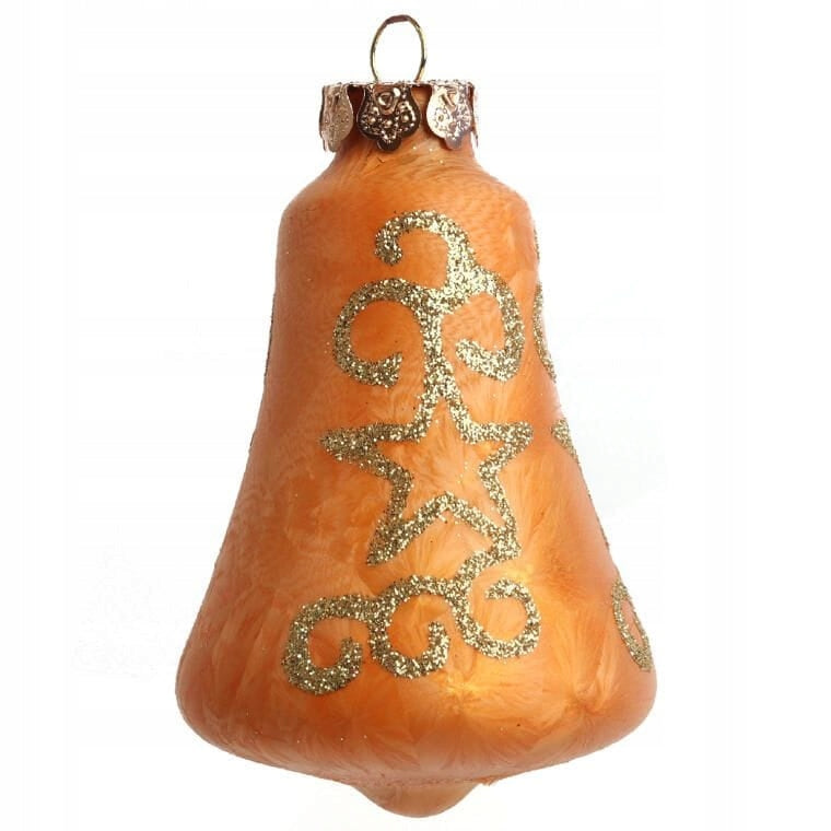 18 stikliniai burbulai su oranžiniu viršūne, Kalėdinė dekoracija