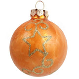 18 stikliniai burbulai su oranžiniu viršūne, Kalėdinė dekoracija