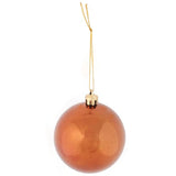 Plastikinių kamuoliukų rinkinys Auksiniai rudi 24 vnt. 8 cm Eglutės papuošimui