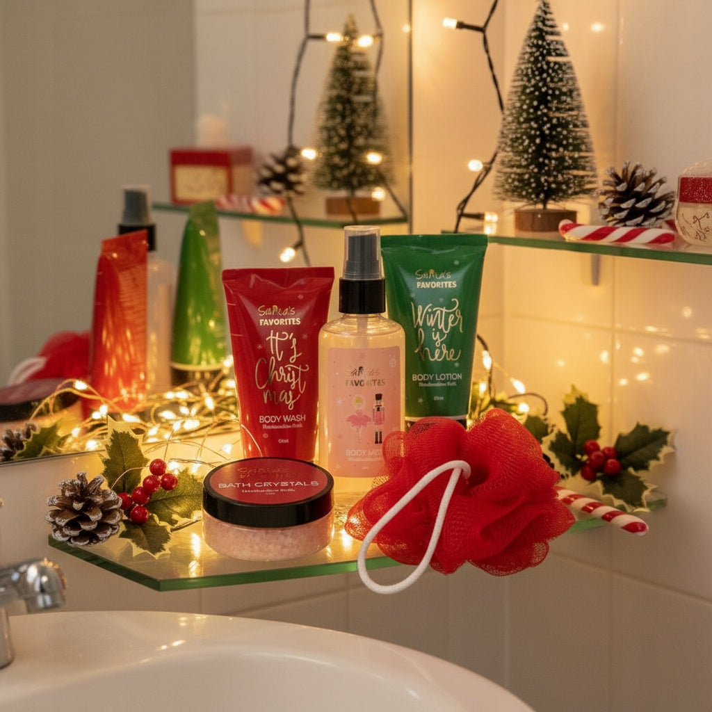 Kalėdinis kosmetikos rinkinys DOVANAI MOTERIAI Kosmetika Atminimo rinkinys