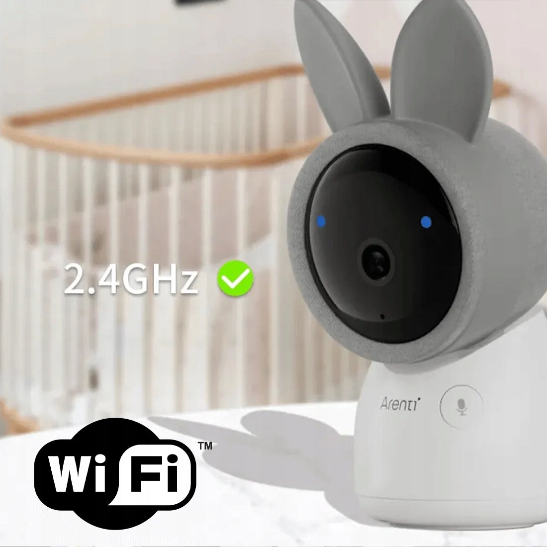 Elektroninės auklės rinkinys su kamera, Wi-Fi ekranu Arenti AInanny, 2 vnt. sukamasis