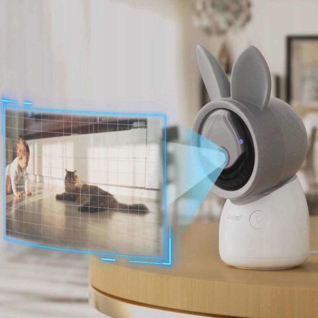 Elektroninės auklės rinkinys su kamera, Wi-Fi ekranu Arenti AInanny, 2 vnt. sukamasis