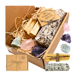 Valymo rinkinys: Palo Santo, šalavijas Akmenys: Ametistas, Kvarcas, Nefritas