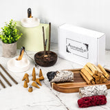 Dovanojamų rinkinių rinkinys - Keraminis stovas Natūrali Palo Santo smilkalai iš PERU