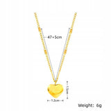 Auksinis 18K širdelės formos karoliai, dovana + nemokama dekoratyvinė dėžutė Valentino dienai