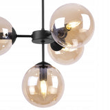 Dekoratyvinis šviestuvas virš virtuvės stalo su medaus spalvos E14 lemputėmis IMPERIA 4 x 60W