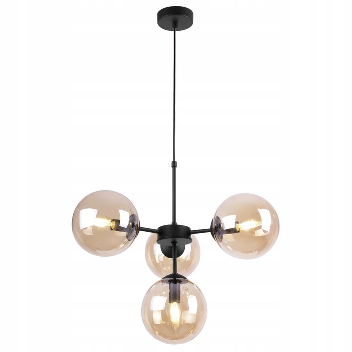 Dekoratyvinis šviestuvas virš virtuvės stalo su medaus spalvos E14 lemputėmis IMPERIA 4 x 60W