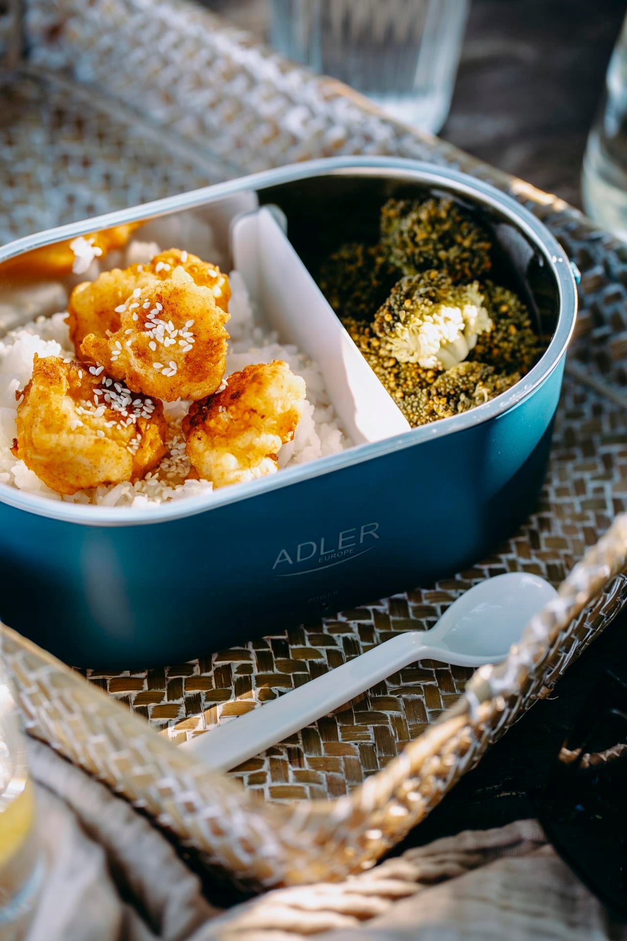 Pietų dėžutė su termo taše, maisto konteineris su šildymo funkcija, 800 ml