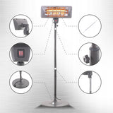 Stojantis šildytuvas IP24 terasai, pavėsinei, balkonui Camry CR 7737 202cm 2000W