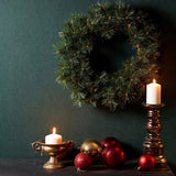 Dekoratyvinis Kalėdinis Auksinis Vainikas 30cm - Elegantiška Šventinė Puošmena