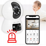 TUYA SMART WIFI IP KAMERA 6MP 2 OBJEKTYVAIS VAIKŲ PRIEŽIŪROS PTZ VIDAUS TIESIOGINĖ HD