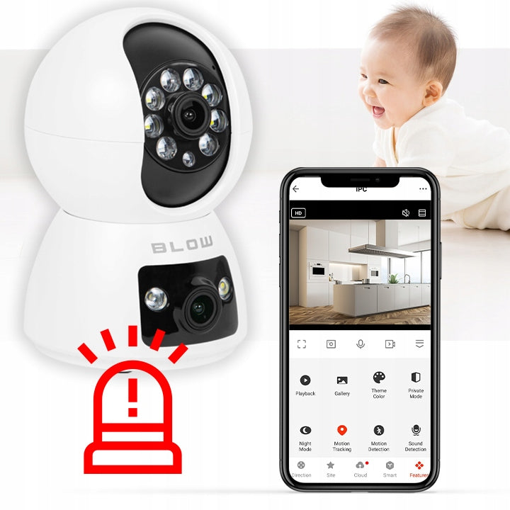 TUYA SMART WIFI IP KAMERA 6MP 2 OBJEKTYVAIS VAIKŲ PRIEŽIŪROS PTZ VIDAUS TIESIOGINĖ HD