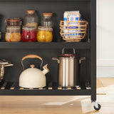 Virtuvės sala, baro spintelė su lentynomis ir stalčiais FKW74-SCH SoBuy