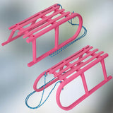 VAIKŲ ROŽINĖ PLASTIKINĖ ROgUTĖ BE ATLOŠO VAŽINĖJIMUI ANT SNIEGO