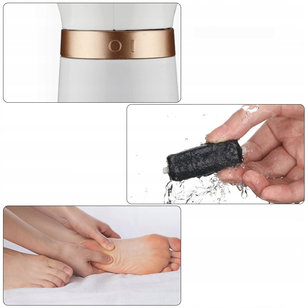 ELEKTRINIS PURENAMASIS KOJOMS BALTAS DEIMANTINIS PRAKTIŠKAS PEDIKIŪRAS