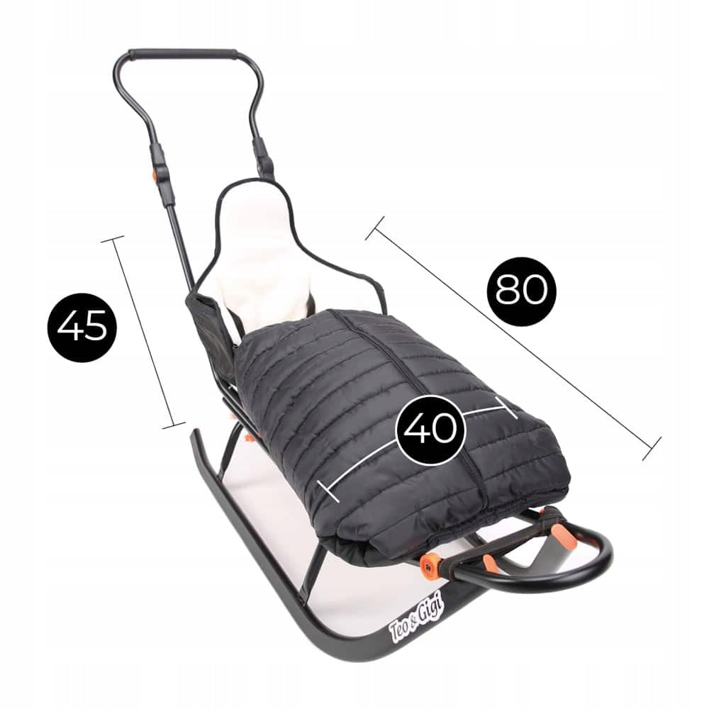 Rogutės vaikams su atlošu ir stūmikliu Šilta 3in1 miegmaišio sistema KOMFORT #605