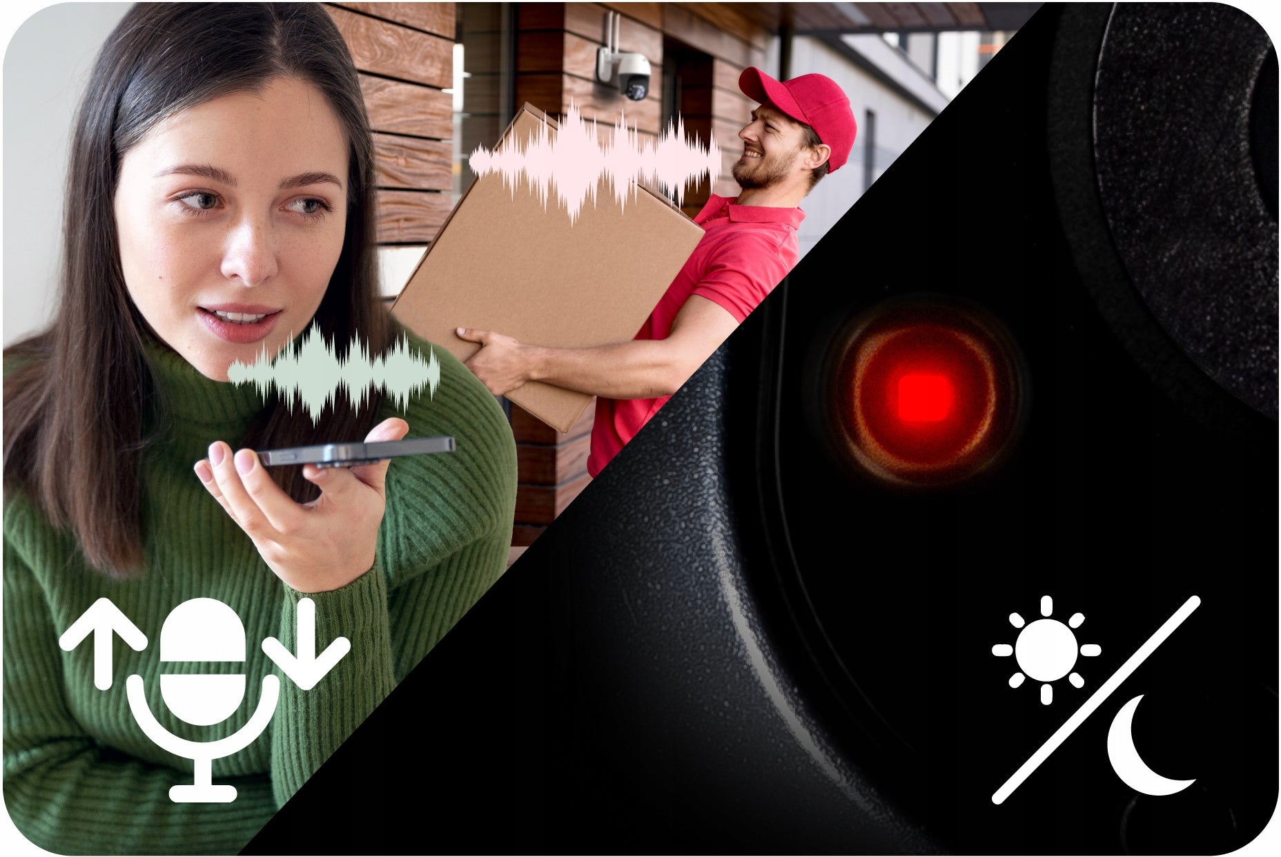 Sukama lauko IP Wi-Fi kamera, 3x priartinimas, 5MPx 2K