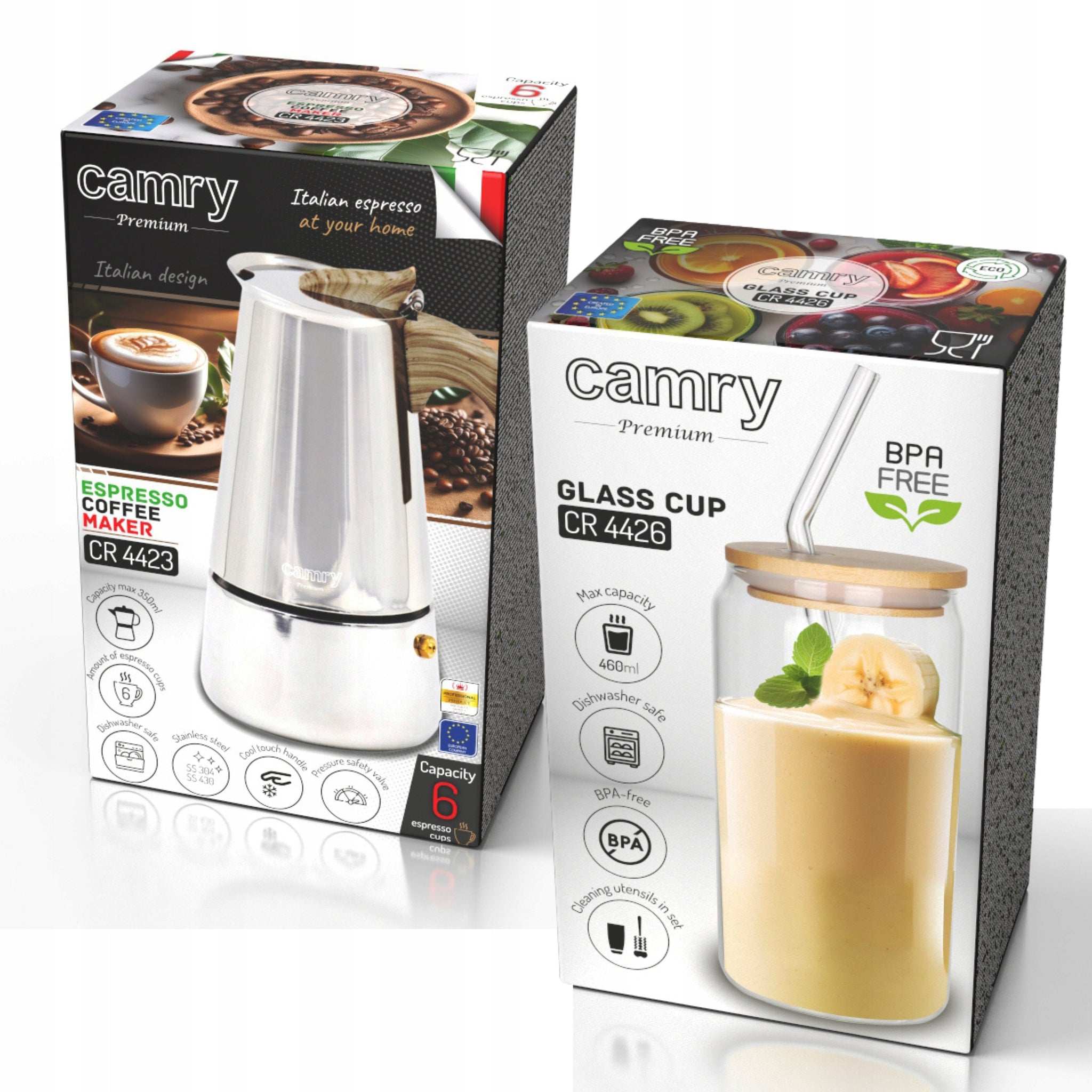 Kavinukas "Namai ir sodas" Virtuvės reikmenys kavos virimo aparatas 350ml + stiklinė