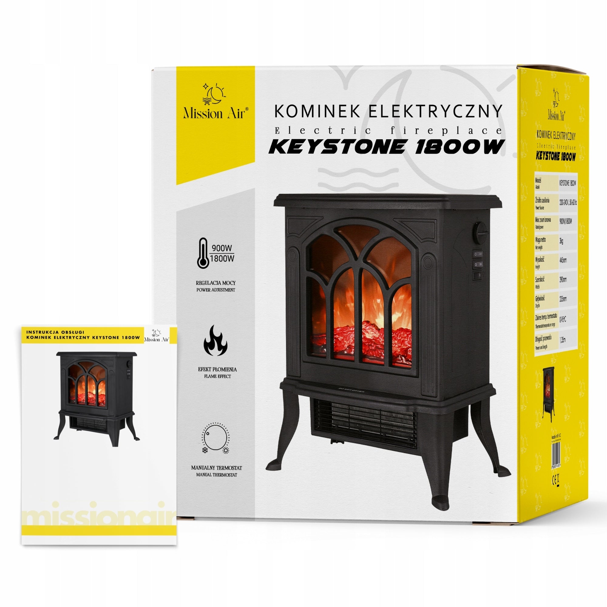 ELEKTRINIS ŽIDINYS su ventiliatoriumi, radiatorius, 1800W LED liepsnos efektas